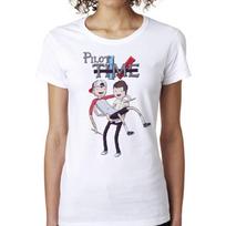 Twenty One Pilots Cute Pilot time Parody for Women T-Shirt S balta