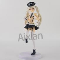 23cm Union Creative Anime figūrėlė Angel Police Seksuali mergina PVC veiksmo figūrėlė Uniformos figūrėlė Kolekcionuojamas modelis Žaislai Lėlė Dovana gray