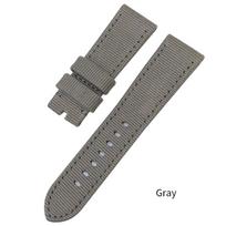 24mm 26mm Naujas Nailono Drobės Laikrodžio Dirželis Tinka Panerai Luminor PAM01118 441 111 Juodas Mėlynas Žalias Laikrodžio Dirželis Apyrankė 24mm pilka spalva