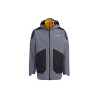adidas TERREX Men's 3-in-1 Outdoor Waterproof Hooded Jacket Grey Black Yellow Men HN2025 A/S