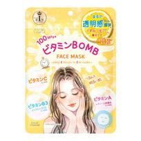 Clear Turn KOSE Vitamin BOMB Face Pack Face Mask for Sensitive Low 7 for Clear Skin Skin, Irritation, Sheets,