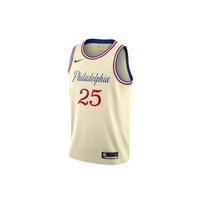 Nike MENS NBA Philadelphia 76ers Ben Simmons 25 City Edition Swingman Jersey White Creamy Men's AV4664-281 S