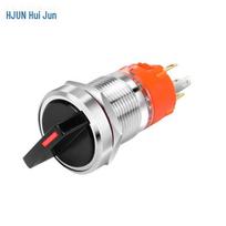 Illuminated Stainless Steel Rotary Selector Switch 22mm Illuminated 5-24V