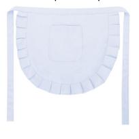 Pure Cotton Little Chef Apron Girls Role Play White Half Waist Kitchen Party Gift 43x38cm