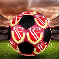 Energie Cottbus Salės futbolo kamuolys Spalvingas Mašininio siuvimo PVC Dydis 5 Komandinės treniruotės Varžyboms Paruoštas Patvarus Aukšto atšokimo Šauni sporto dovana