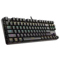 Wired Mechanical Keyboard, Hot-Swappable, Office, Gaming,  87-Key, Mixed Backlit, Red Switch, Black