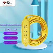 BULL Indestructible 15m Extension Cord for EV Charging 4-Outlet, 15m