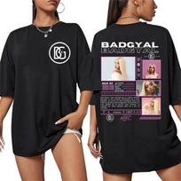 Raperė Bad Gyal Albumo Turas 2026 Grafinis Marškinėlis Vyrams Moterims Estetinis Vintažinis Trumpomis Rankovėmis Marškinėlis Grynos Medvilnės Marškinėliai Streetwear S įvairiaspalvis