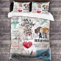 Film Internship Doctor Anime Duvet Cover Bedding Bed Sets Soft Microfiber Quilt Cover, Comforter Cover With Zipper For Kids Boy 90×200cm&Duvet Cover