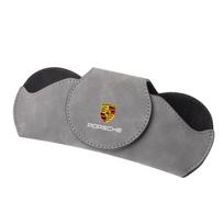 Car Sun Visor suede Glasses Holder Sunglasses Box Card Clip Accessories For Porsche Panamera Taycan 911 718 Macan Cayenne Cayman