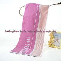 27x120 Pure Cotton Sports Towel - Soft, Sweat-Absorbent, Long Towel for Running & Fitness with Custom Logo Options 27x120 rožinė