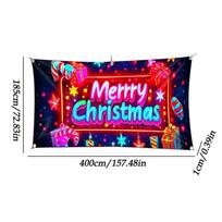 Garage Door Christmas Cover Weather-Resistant Backdrop Decor Garage Door Cover For Holiday Indoor Outdoor Home Winter Farmhouse
