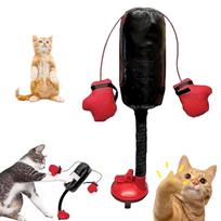 Interactive Cat Boxing Toy Cat Punching Bag Self-Standing Play Gym for Kittens Stress Relief Cat Toy Durable Scratch Trainer juoda