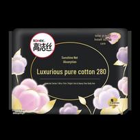 Kotex Island Luxury Pure Cotton Ultra-Thin Sanitary Pads, 280mm, 6-Count
