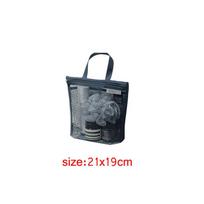 Portable Travel Mesh Shower Bag for Bath Toiletry Bag Tote Storage Bags Handbags Organizer Hanging Cosmetic Pouch Mesh Bag tamsiai mėlyna