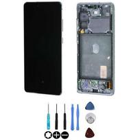 Ecran LCD + vitre tactile - SAMSUNG - Galaxy S20 FE 5G (G781B) - Blanc - Assemblé sur châssis - Pièce de remplacement