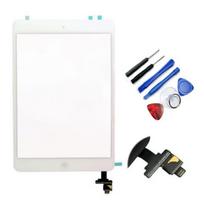 Vitre tactile Blanc iPad Mini 2 A1489 Wifi 3G + IC Composant + Nappe Bouton Home + Outils + Adhésif Pré installé