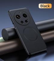 For Xiaomi 17 Ultra Case Magnetic Leather Shield Cover For Xiaomi 17 Ultra Anti-Fingerprint Non-Slip PC+TPU Xiaomi 17 Ultra juoda