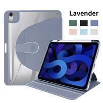Rotating Case for iPad 9th/8th/7th with Pencil Holder, 360 Degree Rotation Stand Cover Clear Back, Auto Wake/Sleep iPad Mini 4 Mini 5 levanda
