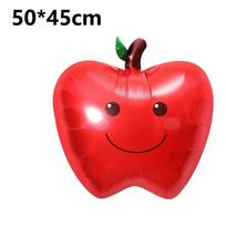 1pcs Sweet Strawberry Aluminum Film Balloon for Children's Birthday, Hawaiian Party Decoration, Fruit Shaped Foil Balloons As shown
