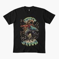 0405 Retro street shark Gift Short Sleeve t shirt Vintage Graphic Tee 100 cotton printed mens clothes All size Tops S6XL S