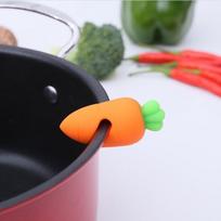 Silikoninis puodo dangtis Anti-spill Rack Karščiui atsparus Anti-Overflow Kamšteliai Puodo dangčio keltuvas Laikiklis Kūrybiškas virtuvės įrankis Gadgetas orange
