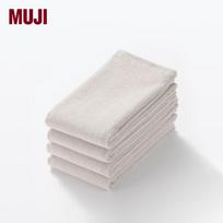 MUJI Pure Cotton Single-Sided Plush Face Towel 4-Pack smėlis