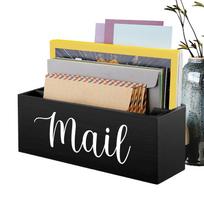 Detachable Mail Holder Wooden Desktop Mail Storage Box Envelope Holder For Document Notebook Letter File Envelope Label Photo CHINA