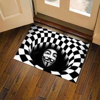 Halloween Joker Carpet 3D Visual Stereoscopic Floor Mat Entrance Foot Mats Kitchen Living Room Balcony Party Home Decoration 30X50CM