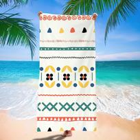 2D Great White Shark Beach Towel Underwater Ocean Print Quick Dry Absorbent Towel for Boys Men 50x100cm