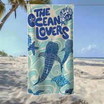 Underwater Marine Life Whale Shark Beach Towel, Soft Quick-Drying, Perfect For Portable Outdoor Travel, Camping And Summer Beach STJ-70X140cm