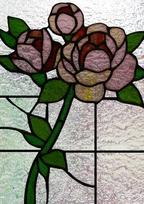 Custom Frosted Stained Glass Film with Floral Rose 3D Design, Static Cling Window Sticker, Removable Privacy Decoration for Home (as the picture,40X56cm)