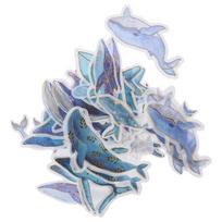 Scrapbooking Supplies Blue Stickers White Washi Paper Sea Stickers Aesthetic Stickers for DIY šviesiai pilka spalva