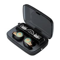 Naujos TWS Bluetooth 5.1 ausinių įkrovimo dėžutė belaidės ausinės 9D stereo sportinės vandeniui atsparios ausinės su mikrofonu juoda