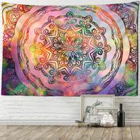 Spalvingas žvaigždėtas dangus Mandala gobelenas Bohemiško stiliaus Psichodelinis raganavimo menas Namų dekoras 150x100 cm