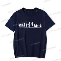 Evolution Gamer T-Shirt Funny Gift for Gamers Video Game T-Shirts for Men Crew Neck Funny Evolution Gamers Summer Tops Clothes S