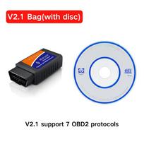Bluetooth Mini ELM327 OBD2 Code Reader Scanner V2.1 Car Diagnostic Tools For Android/iOS/Windows 16PIN Interface Automotive