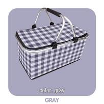 Foldable Insulated Picnic Basket Lunch Bag - Portable Summer Cooler with Ice Pack and Aluminum Foil Insulation Standard Edition