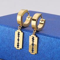 Punk Razor Blade Pendant Drop Earrings Women Men Unisex Jewelry Punk Dangle Earrings Rock Party Jewelry Gifts