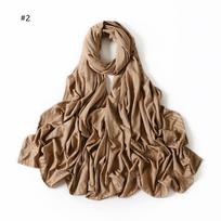 Plain Turbans Striped Line Jersey Hijab Scarf Thick Modal Wrap Elastic Shawls High Quality Foulards Muslim Head Snood 175*70Cm