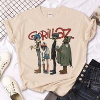 Gorillaz marškinėliai moteriški vasariniai marškinėliai mergaitei gatvės stilius 2000-ųjų harajuku drabužiai S