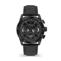 Timberland Hadlock serijos laikrodis Kvarcinis mechanizmas Odinis dirželis 46 mm Juodas ciferblatas Klasikinis trijų rodyklių Daugiafunkcis chronografas Vyriški laikrodžiai TDWGF2200701 TDWGF2200701
