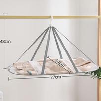 3-Tier Foldable Clothes Drying Rack No Fence Laundry Hanging Dryer Net for Sweaters Underwear Clothes