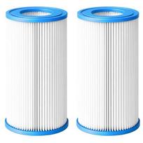 Baseino filtro kasetė B tipo/IV tipo [2 vnt. pakuotė] Suderinama su Intex 29005E Krystal Clear Siurbliais 2500 GPH 25,4 x 14,7 cm Phonillico® balta