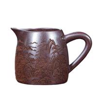 400ml Yixing Zisha Wood-fired Porcelain Landscape Tea Pitcher Divide Tea Cha Hai Dispenser Justice Cup Fair Mug Teaset Supplies
