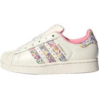 Adidas Originals X Liberty London Superstar 2 Comfortable Soft Low-Top Kids Skate Shoes Beige Unisex Skate Shoes JI0200 38