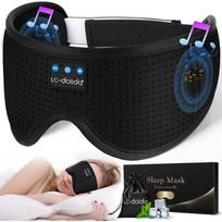 Miego ausinės miego kaukė su „Bluetooth“ ausinėmis, miego kaukė, miego akių pagalvėlė, miego ausinės šoniniams miegantiems black