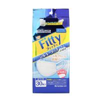Fitty Silky Touch Ear Loop Soft 30 Regular White (PM2.5 compatible) Mask, pieces, Size, balta