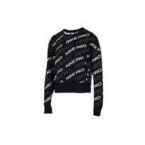 (WMNS) Nike Pro Dri-FIT Round-neck Sweatshirt 'Black White' Women's CJ3589-010 L