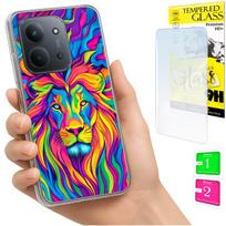 Etui Do Xiaomi Redmi 15C 5G 173Mm / Poco C85 Case Plecki Lew + Szkło 9H
